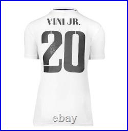 Vinicius Jr Back Signed Real Madrid CF 2022-23 Home Shirt with Fan Style Numbers