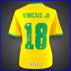 Vinicius'Vini' Jr Signed Brazil Shirt 2020-21, Number 18 £249 With COA