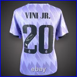 Vinicius'Vini' Jr Signed Real Madrid Shirt Away, 2022-23 With COA £249