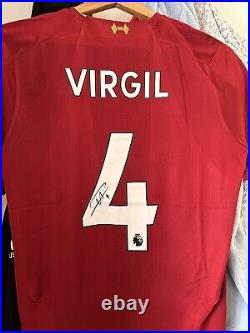 Virgil van dijk signed shirt