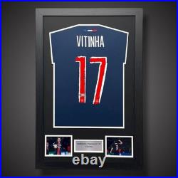Vitinha Hand Signed And Framed Paris Saint-Germain Football Shirt £349