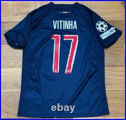 Vitinha Hand Signed Paris Saint-Germain 2025 UCL FInal Shirt + COA
