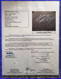 WALTER PAYTON Chicago Bears SIGNED Autographed NFL Football Beckett BAS PSA JSA