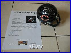 WALTER PAYTON Signed Autographed Chicago Bears Mini Helmet with PSA DNA COA B