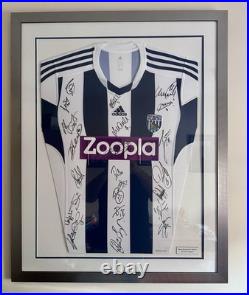 WBA FC Signed Shirt 2013-2014 Team Signatures Framed Display Club Issue. Man cave