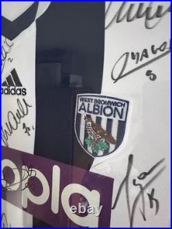 WBA FC Signed Shirt 2013-2014 Team Signatures Framed Display Club Issue. Man cave