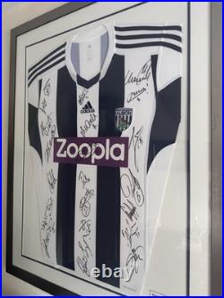 WBA FC Signed Shirt 2013-2014 Team Signatures Framed Display Club Issue. Man cave