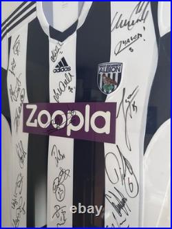 WBA FC Signed Shirt 2013-2014 Team Signatures Framed Display Club Issue. Man cave