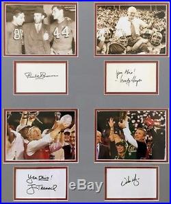 WOODY HAYES PAUL BROWN TRESSEL URBAN SIGNED 20x24 FRAME OHIO STATE CHAMPIONS PSA