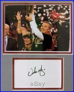 WOODY HAYES PAUL BROWN TRESSEL URBAN SIGNED 20x24 FRAME OHIO STATE CHAMPIONS PSA