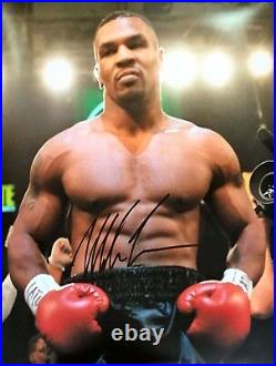 WORLD CHAMPION IRON MIKE TYSON SIGNED 16x20 BOXING PHOTOGRAPH WITH COA & PROOF