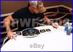 WWE SHAWN MICHAELS SIGNED ADULT WHITE INTERCONTINENTAL CHAMPIONSHIP BELT WithPROOF