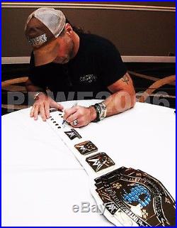 WWE SHAWN MICHAELS SIGNED ADULT WHITE INTERCONTINENTAL CHAMPIONSHIP BELT WithPROOF