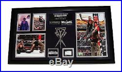 WWE THE UNDERTAKER WRESTLEMANIA 31 HAND SIGNED AUTOGRAPHED FRAMED PLAQUE With COA