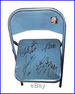WWE UNFORGIVEN 2000 RING USED SIGNED CHAIR THE ROCK UNDERTAKER KANE BENOIT WithCOA