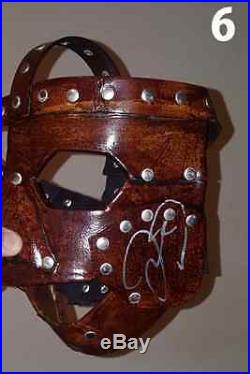 WWE WWF Mankind Mick Foley Signed Deluxe Authentic Leather Mask WithPROOF Rare