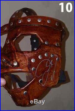 WWE WWF Mankind Mick Foley Signed Deluxe Authentic Leather Mask WithPROOF Rare