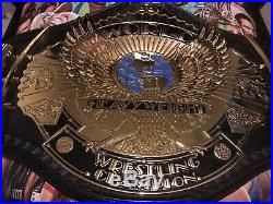 WWE Winged Eagle Replica Wrestling Belt Adult Size Signed Bret Hart etc