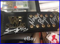 WWF Championship Belt Adult Title Belt Signed Nasty Boys Jimmy Hart Sunny
