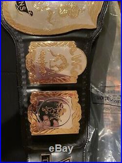 WWF Dual Plated Figs Inc Tag Belt Signed By Bret Hart
