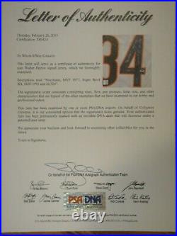 Walter Payton Jersey Signed Stat Psa/dna Certified Chicago Bears Autographed