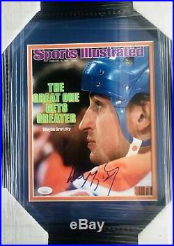 Wayne Gretzky Signed 8x10 Photo JSA COA! Oilers Sports Illustrated Cover Framed