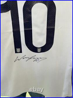 Wayne Rooney Back Signed England Football Shirt With COA £149