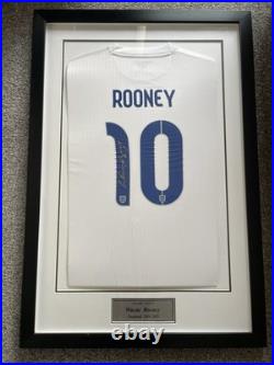 Wayne Rooney Hand Signed Framed England Shirt