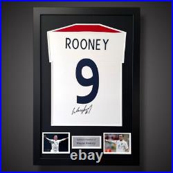 Wayne Rooney Hand Signed Framed England Shirt 2005/07 With COA £185