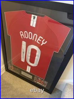 Wayne Rooney Man United Framed Shirt Jersey Champions League 2008 & Signature