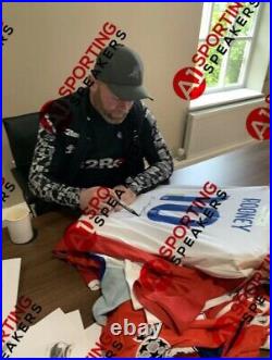 Wayne Rooney signed No 10 White England T-shirt framed ready to hang superb £99