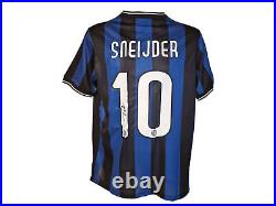 Wesley Sneijder Inter Milan Signed 2010 CL Final Football Shirt COA