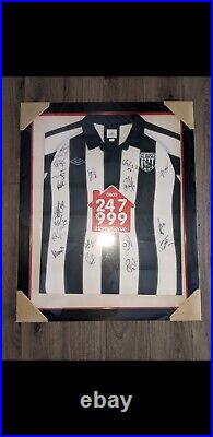 West Bromwich 2010 signed football shirt framed + CoA