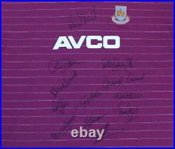 West Ham Boys of 86 Multi Signed Shirt inc. McAvennie & Cottee with COA & Map