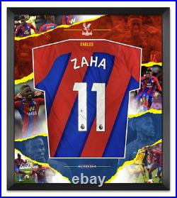 Wilfried Zaha Signed & Framed Crystal Palace Shirt Private Signing AFTAL COA