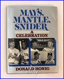 Willie Mays Mickey Mantle Duke Snider Signed Book Autograph Auto JSA Certified