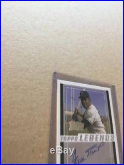 Willie Mays Topps Legends 2003 Baseball Card Signed Auto Autograph