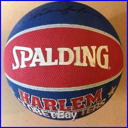 Wilt Chamberlain Autographed Basketball Rare Sign Harlem Globetrotters Logo Ball
