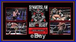 Wwe CM Punk Vs Brock Lesnar Signed The Best Vs The Beast Plaque Le To 500