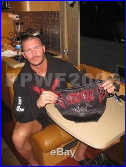 Wwe Randy Orton Ring Worn Wm27 Signed Trunks With Proof