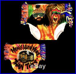 Wwe Ultimate Warrior Event Worn Hand Signed Wrestlemania 7 Promo Trunks With Coa