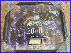 Wwe Wrestlemania 28 Hand Signed Undertaker Plaque Autograph