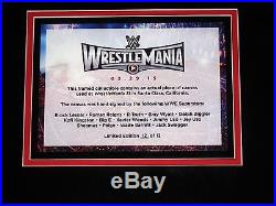 Wwe Wrestlemania 31 Hand Signed Autographed Ring Canvas & Turnbuckle Plaqued Coa