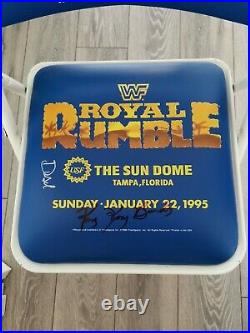 Wwf Wwe 1995 Royal Rumble Rare Ppv Ringside Chair Signed