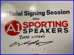 X5 Fantastic WAYNE ROONEY Signed Career Stats Picture Bargain With COA £150