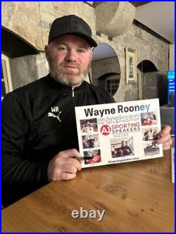X5 Fantastic WAYNE ROONEY Signed Career Stats Picture Bargain With COA £150