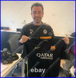 Xavi Signed Barcelona Shirt, 2013-2014 Third Shirt Autograph Jersey
