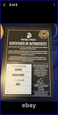 Xavi Signed Spain Shirt With COA from Football Prizes