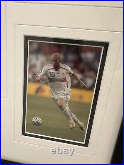 Zidane Signed Framed Photo