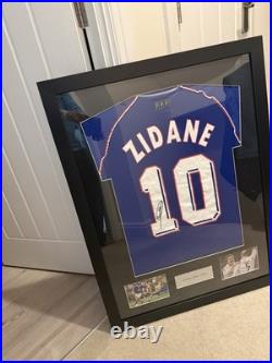Zinedine Zidane France Framed Shirt & Signature